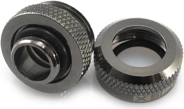 Alt view image 4 of 14 - XSPC G1/4" to 10mm ID 14mm OD Rigid Tubing Fitting Black Chrome