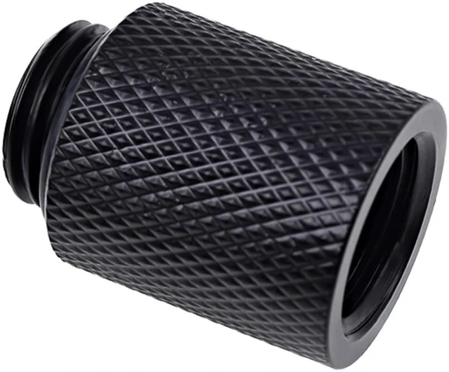 Alt view image 2 of 9 - Alphacool Eiszapfen G1/4" Male to Female 20mm Extender Fitting, Deep Black