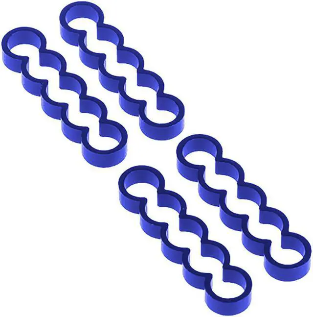 Alt view image 3 of 9 - Alphacool Eiskamm Aluminum X5 Flat - 4mm Blue - 4 pcs (24795)