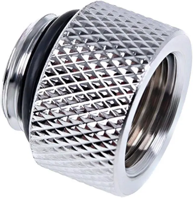 Alt view image 3 of 10 - Alphacool Eiszapfen G1/4" Male to Female 10mm Extender Fitting, Chrome