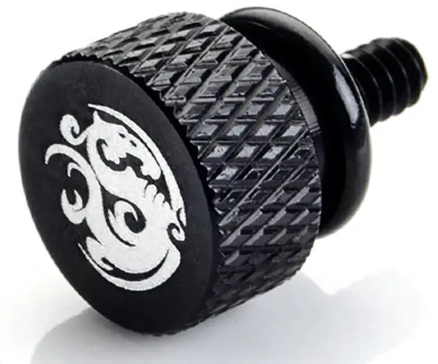 Main image of Bitspower Thumb Screw with Logo, Size #6-32, Black