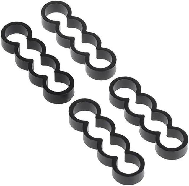 Alt view image 2 of 8 - Alphacool Eiskamm Aluminum X4 Flat - 4mm Black - 4 pcs (24767)