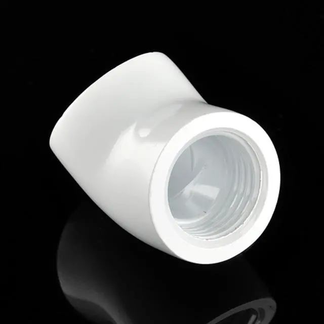 Alt view image 3 of 6 - Bitspower G1/4" Female to Female Extender Fitting, 45 Degree Angle, Deluxe White