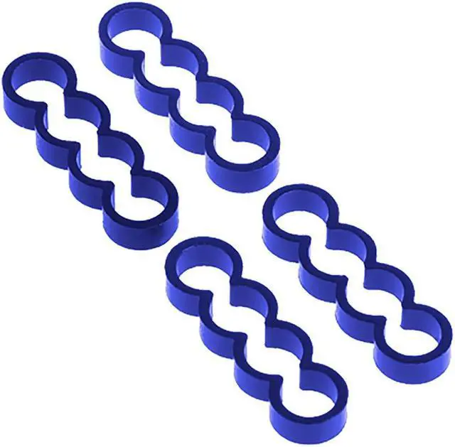 Alt view image 3 of 9 - Alphacool Eiskamm Aluminum X4 Flat - 4mm Blue - 4 pcs (24794)