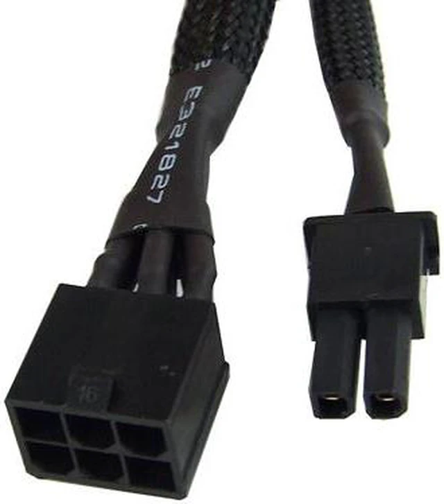 Alt view image 3 of 7 - PCI-E power adaptor 6pin -> 8pin PCI-E (or 6pin + 2) 30cm - black