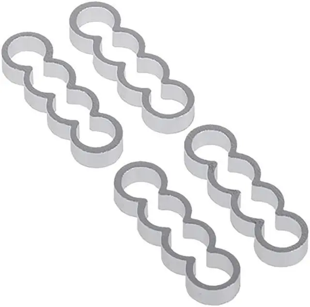 Alt view image 5 of 9 - Alphacool Eiskamm Aluminum X4 Flat - 4mm Silver - 4 pcs (24776)