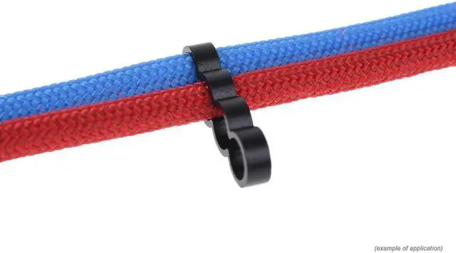 Alt view image 5 of 8 - Alphacool Eiskamm Aluminum X4 Flat - 4mm Black - 4 pcs (24767)