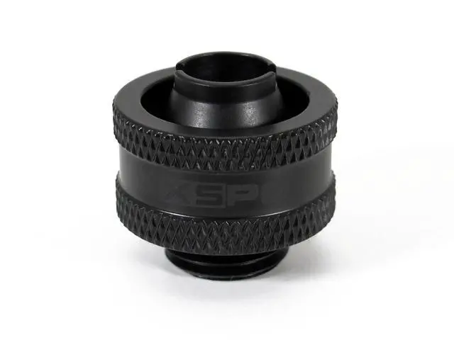 Alt view image 2 of 7 - XSPC G1/4" to 3/8" ID, 5/8" OD Compression Fitting V2 for Soft Tubing, Matte Black, 6-pack