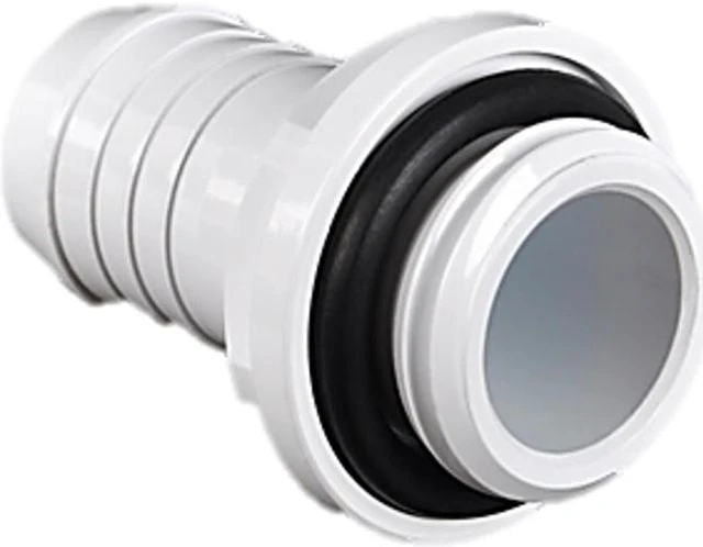 Alt view image 3 of 3 - Bitspower G1/4" to 3/8" Barb Fitting for Soft Tubing, Deluxe White, 4-pack