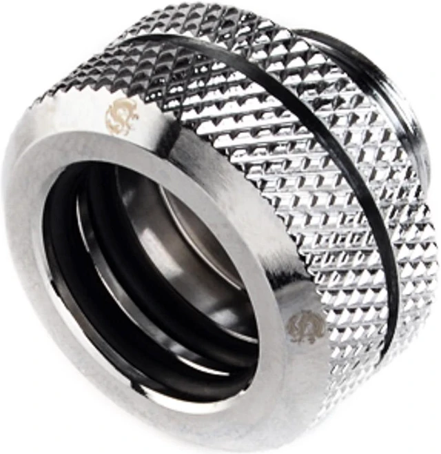 Alt view image 2 of 7 - Bitspower G1/4" to Enhance Multi-Link Fitting for 14mm OD Rigid Tubing, Silver Shining, 4-pack