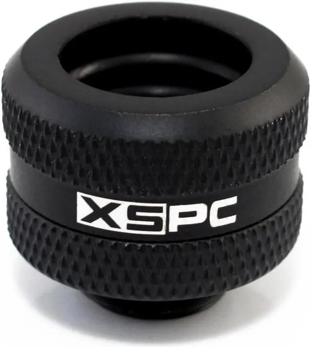 Alt view image 2 of 10 - XSPC G1/4" to 10mm ID, 14mm OD Rigid Tubing Fitting (For use with XSPC Metal & PETG Tubing Only), Matte Black, 8-pack