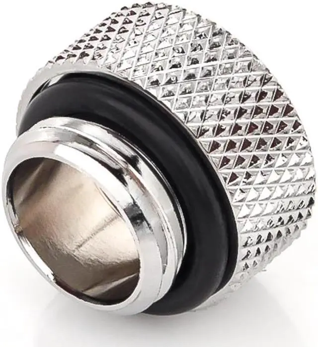 Alt view image 6 of 7 - Bitspower G1/4" Male to Female Extender Fitting, 7.5mm, Silver Shining