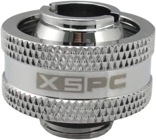 Alt view image 2 of 7 - XSPC G1/4" to 1/2" ID, 3/4" OD Compression Fitting V2 for Soft Tubing, Chrome