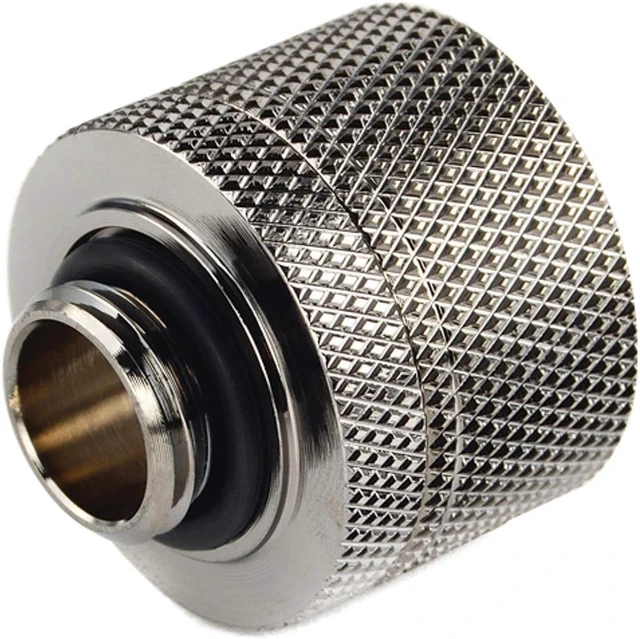 Alt view image 3 of 7 - Bitspower G1/4" to 1/2" ID, OD 3/4" OD Compression Fitting for Soft Tubing, CC5 Ultimate, Black Sparkle, 4-pack