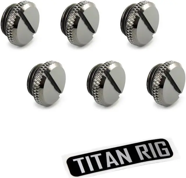 Main image of XSPC G1/4" Plug V2, Black Chrome, 6-pack