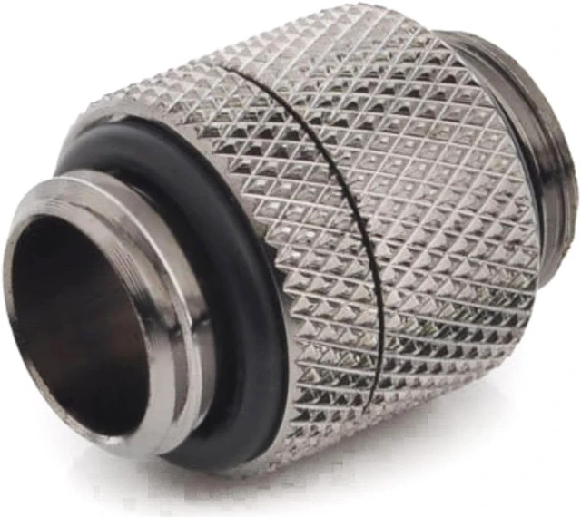 Alt view image 6 of 7 - Bitspower G1/4" Male to Male Extender Fitting (14mm), Rotary, Black Sparkle