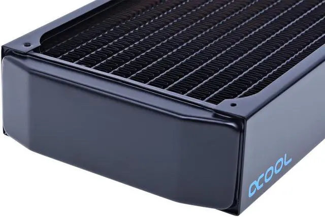 Alt view image 7 of 18 - Alphacool NexXxos XT45 Full Copper Radiator 360, 120mm x 3, Triple Fan, Black