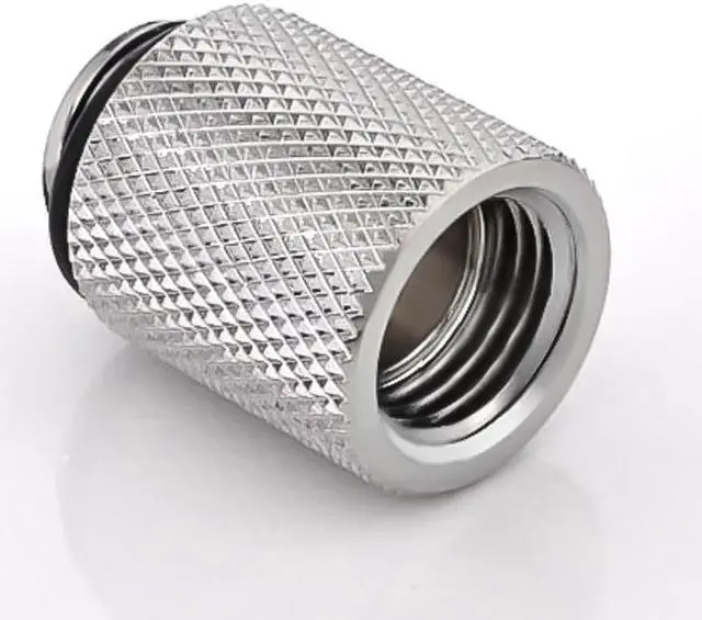 Alt view image 6 of 11 - Bitspower G1/4" Male to Female Extender Fitting, 20mm, Silver Shining