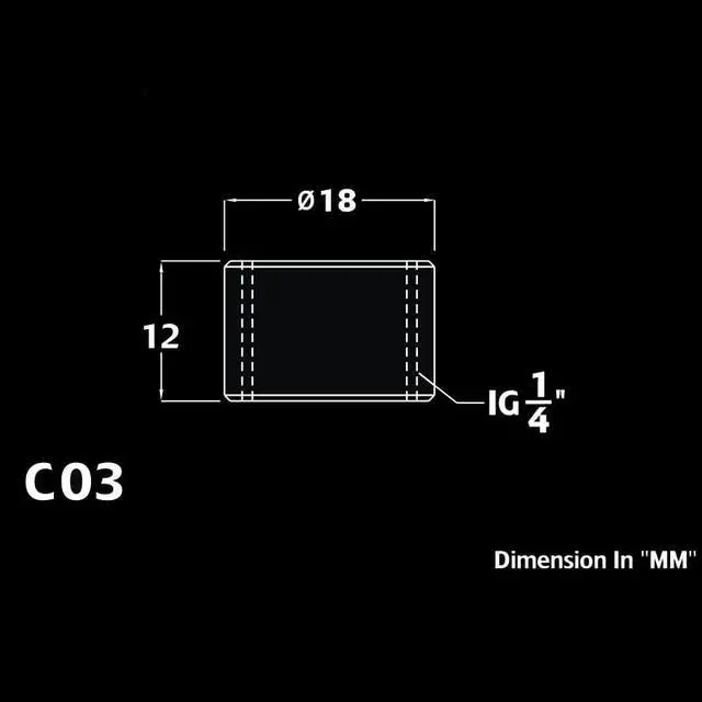 Alt view image 4 of 4 - Bitspower G1/4" Female to Female Multi-Transfer Adapter Fitting, True Brass