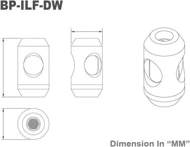 Alt view image 4 of 7 - Bitspower G1/4" In-Line Filter, Deluxe White
