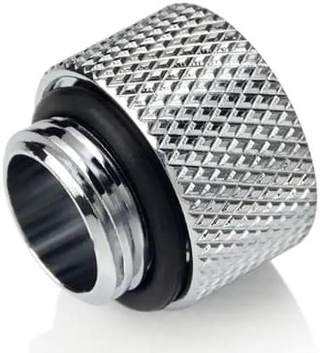 Alt view image 2 of 6 - Bitspower G1/4" 10mm Male to Female Fitting, Silver Shining