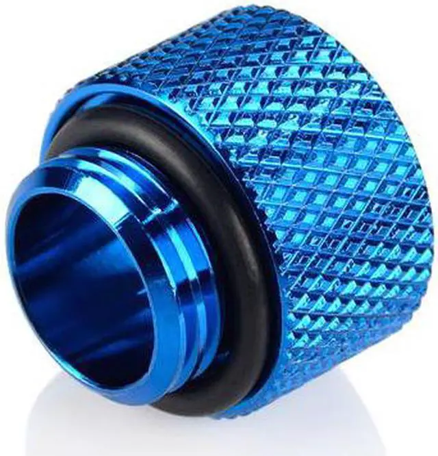Alt view image 2 of 3 - Bitspower G1/4" 10mm Male to Female Fitting, Royal Blue