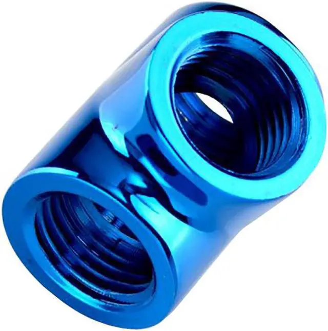 Alt view image 3 of 5 - Bitspower T-Block Fitting with Triple G1/4" Female, Royal Blue