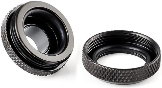 Alt view image 4 of 4 - Bitspower G1/4" to Enhance Multi-Link Fitting for 16mm OD Rigid Tubing, Matte Black, 4-pack
