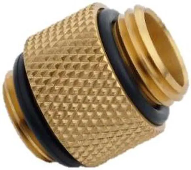 Alt view image 2 of 6 - Bitspower G1/4" 10mm Male to Male Fitting, True Brass