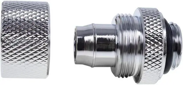 Alt view image 3 of 4 - Alphacool Eiszapfen G1/4" to 13mm ID, 19mm OD Compression Fitting for Soft Tubing, Chrome