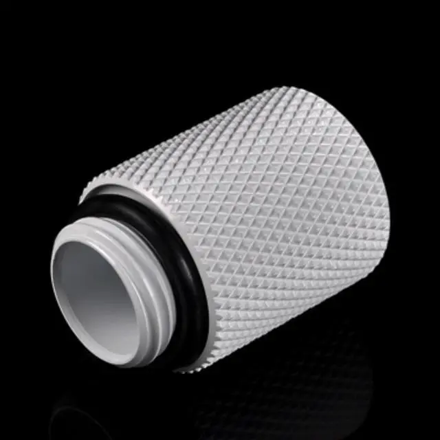Alt view image 3 of 4 - Bitspower G1/4" Male to Female Extender Fitting, 20mm, Deluxe White