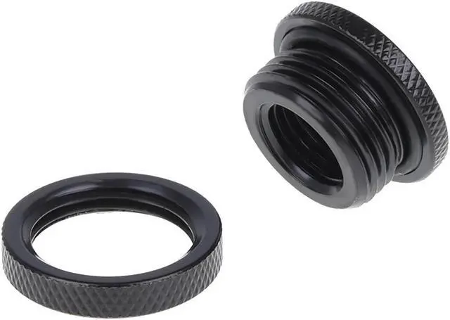 Alt view image 2 of 5 - Alphacool G1/4" Bulkhead Connector Fitting, Short Version, Deep Black