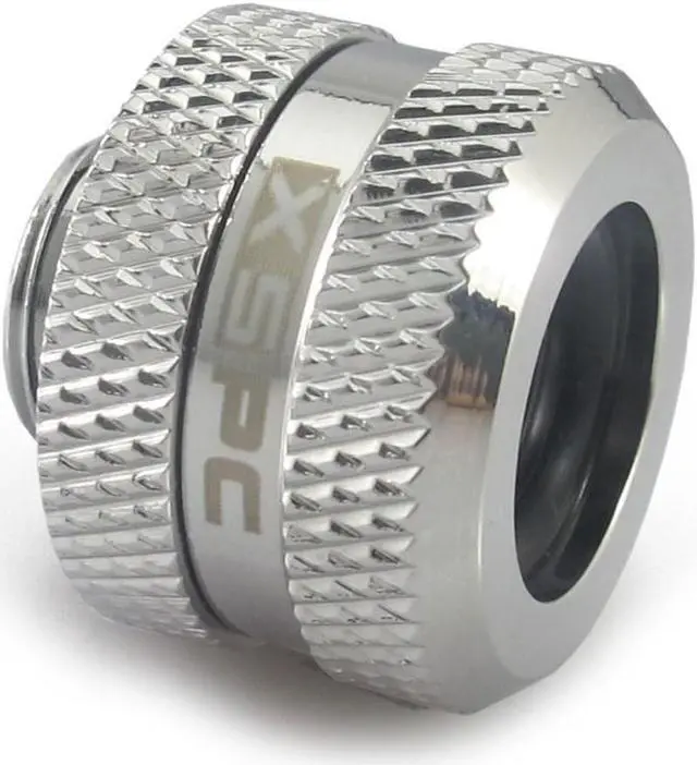 Alt view image 2 of 11 - XSPC G1/4" to 10mm ID, 14mm OD Rigid Tubing Fitting (for use with XSPC Metal & PETG Tubing Only), Chrome, 8 Pack ?