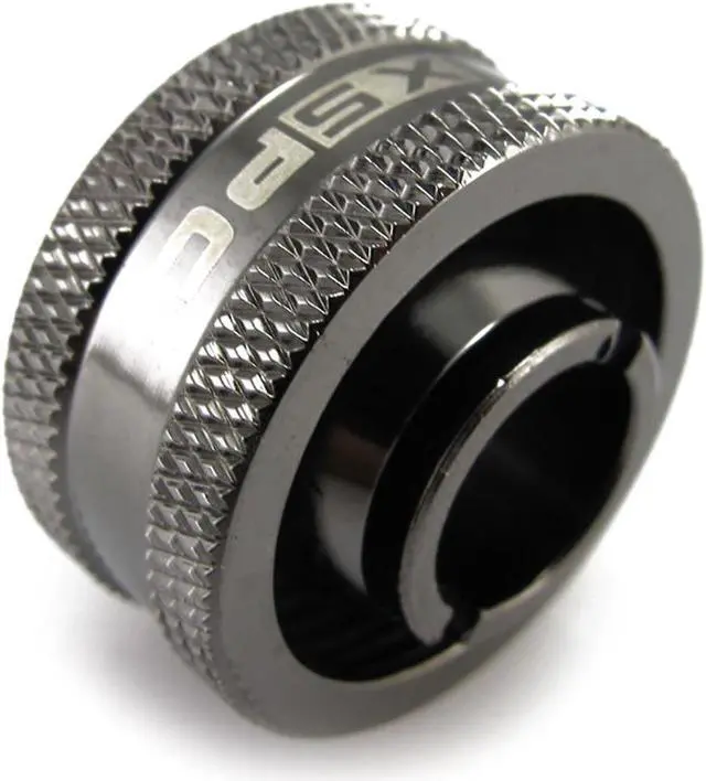 Alt view image 4 of 12 - XSPC G1/4" to 1/2" ID, 3/4" OD Compression Fitting V2 for Soft Tubing, Black Chrome