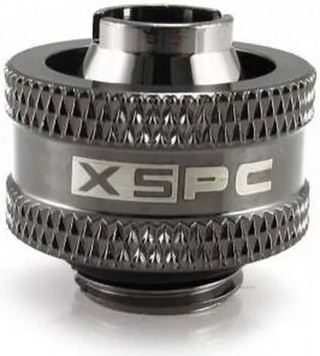 Alt view image 4 of 8 - XSPC G1/4" to 3/8" ID, 1/2" OD Compression Fitting V2 for Soft Tubing, Black Chrome
