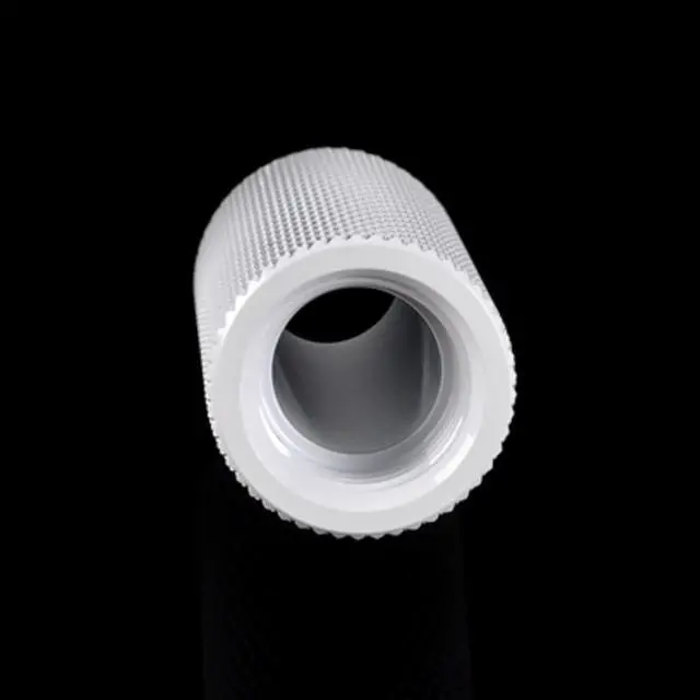 Alt view image 3 of 3 - Bitspower G1/4" Male to Female Extender Fitting, 40mm, Deluxe White