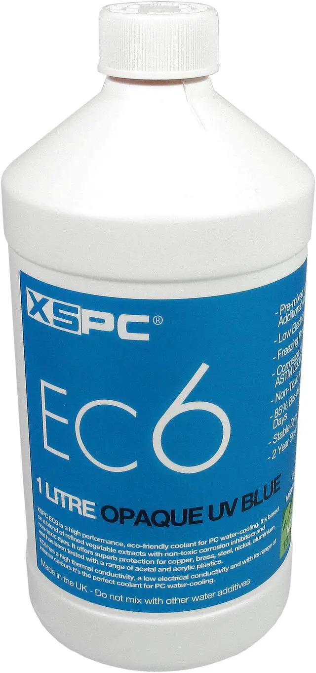 Main image of XSPC EC6 High Performance Premix PC Coolant, Opaque, 1000 mL, UV Blue