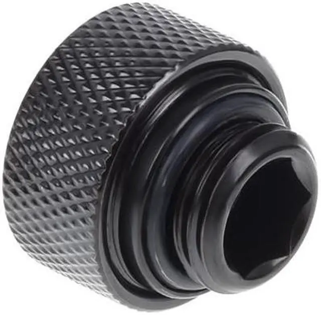 Alt view image 6 of 7 - Alphacool Eiszapfen G1/4" HardTube Compression Fitting for Plexi (Acrylic) / Brass Hard Tubes, 13mm OD, Deep Black, 6-pack