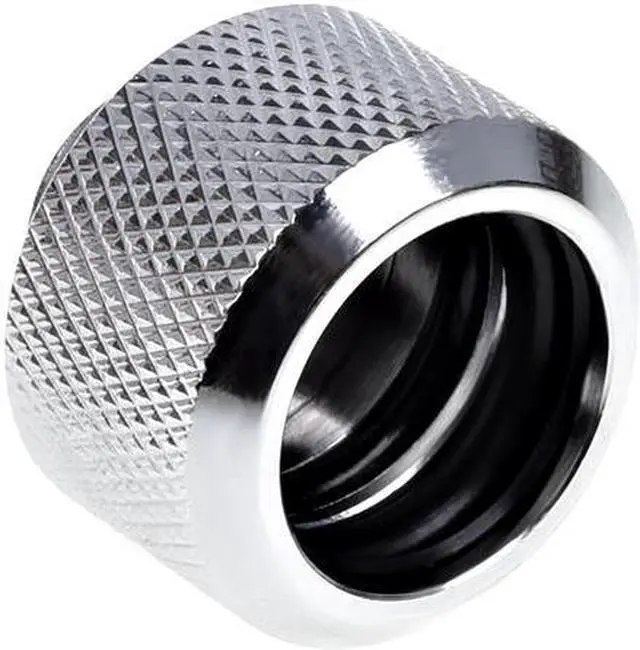 Alt view image 2 of 6 - Alphacool Eiszapfen G1/4" HardTube Compression Fitting for Plexi (Acrylic) / Brass Hard Tubes, 16mm OD, Chrome, 6-pack