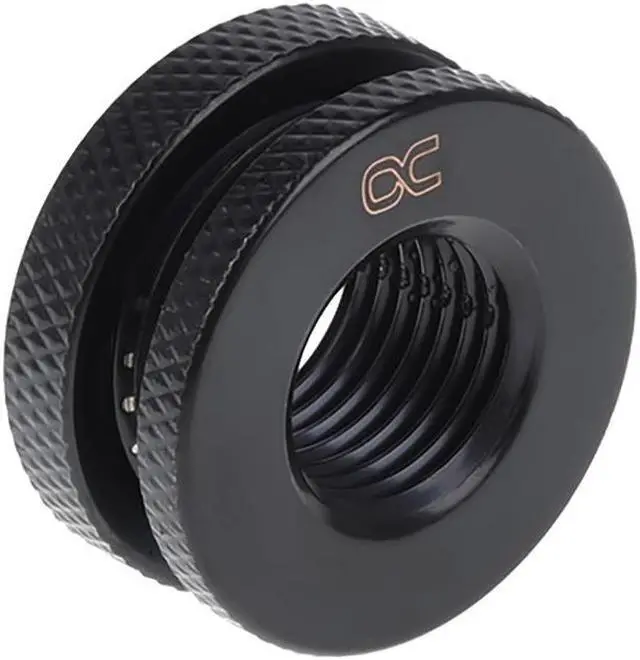 Main image of Alphacool G1/4" Bulkhead Connector Fitting, Short Version, Deep Black