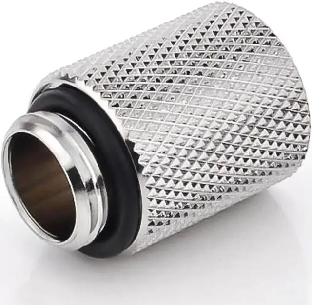 Alt view image 5 of 11 - Bitspower G1/4" Male to Female Extender Fitting, 20mm, Silver Shining