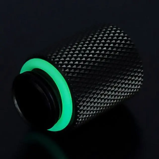 Alt view image 9 of 16 - Bitspower BP-MBWP-C61 G1/4" Matt Black IG1/4" Extender-20MM