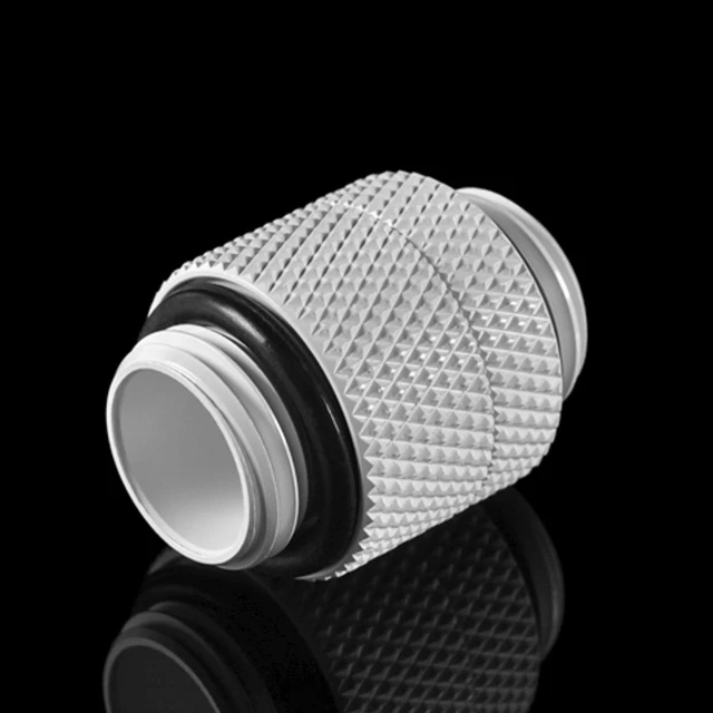 Alt view image 3 of 7 - Bitspower G1/4" Male to Male Extender Fitting (14mm), Rotary, Deluxe White