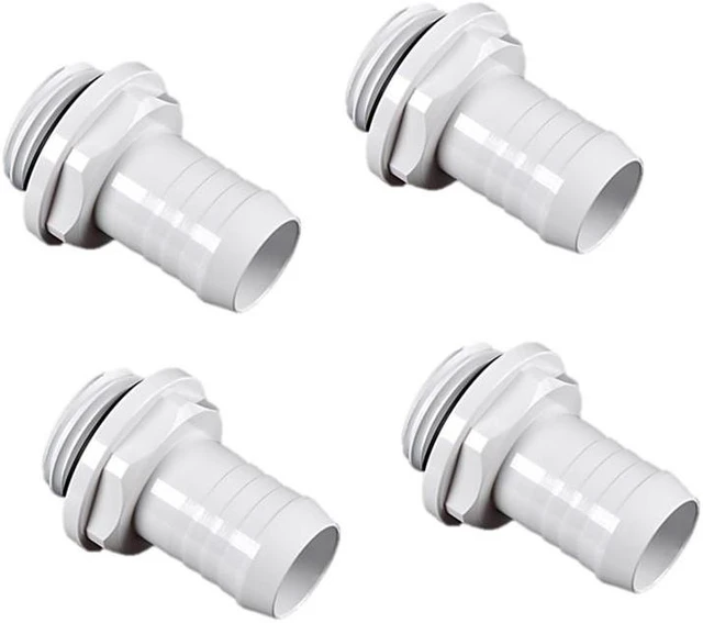 Main image of Bitspower G1/4" to 3/8" Barb Fitting for Soft Tubing, Deluxe White, 4-pack