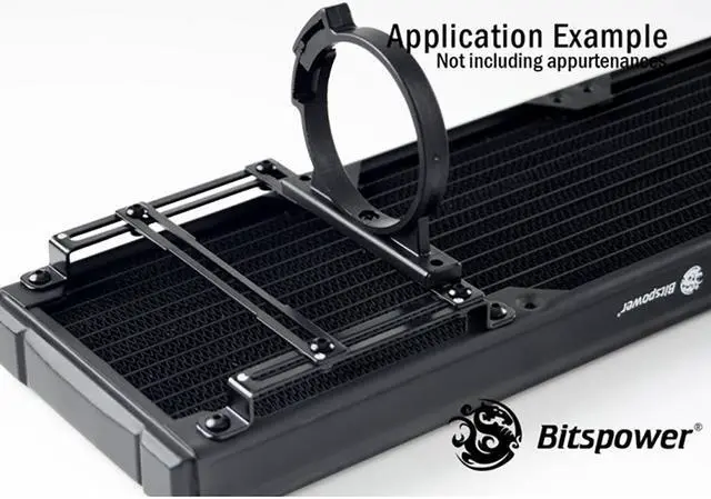 Alt view image 2 of 2 - Bitspower Universal Water Tank Mount for 120mm Radiator, Black