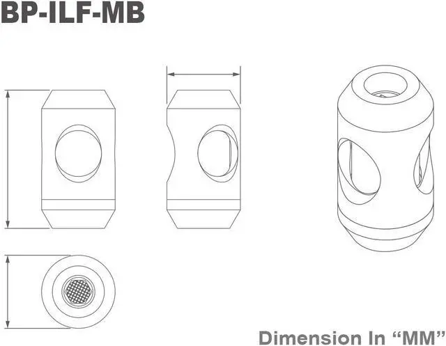 Alt view image 5 of 8 - Bitspower G1/4" In-Line Filter, Matte Black