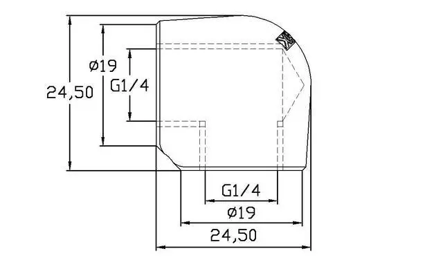 Alt view image 6 of 7 - XSPC G1/4" Female to Female 90 Degree Elbow Fitting, Chrome, 4-pack
