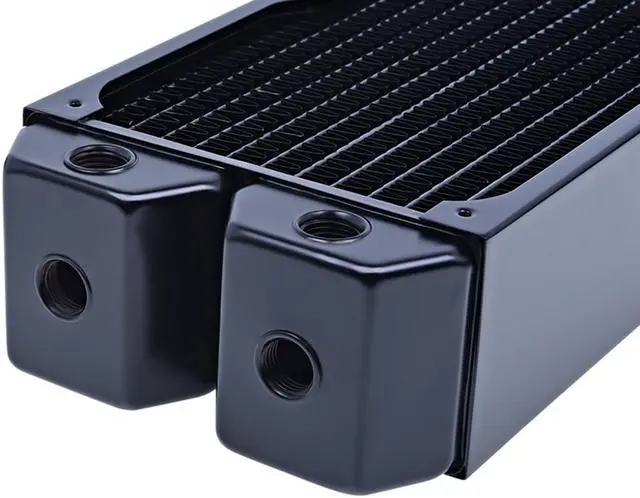 Alt view image 2 of 13 - Alphacool NexXxos UT60 Full Copper Radiator 360, 120mm x 3, Triple Fan, Black