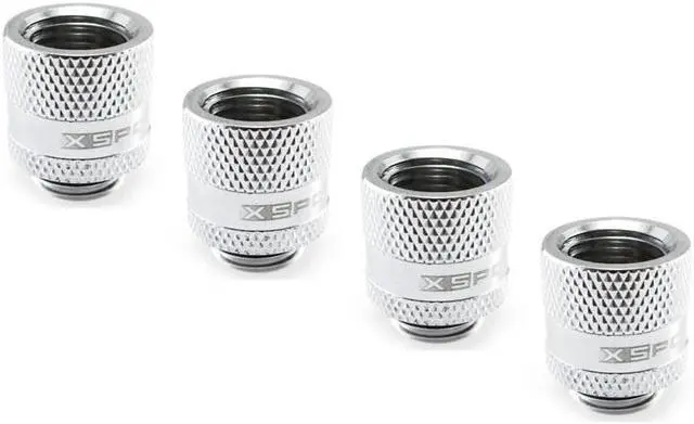 Main image of XSPC G1/4" Male to Female Rotary Fitting, Chrome, 4-pack