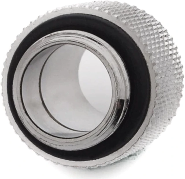 Alt view image 8 of 9 - Bitspower G1/4" Male to Male Extender Fitting (14mm), Rotary, Silver Shining